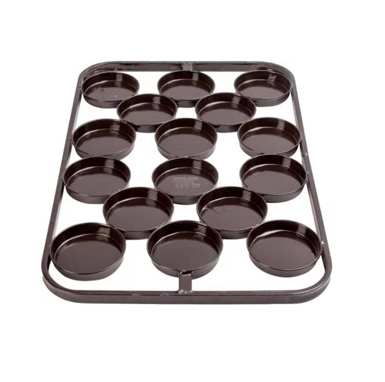 Hamburguesera Enlozada 70X45X16 Moldes De 12 Cm
