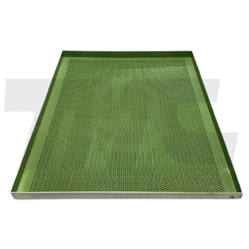 Bandeja Aluminio 1,25 Mm Teflón Azul/Verde Perforada 60X40X2 Cm