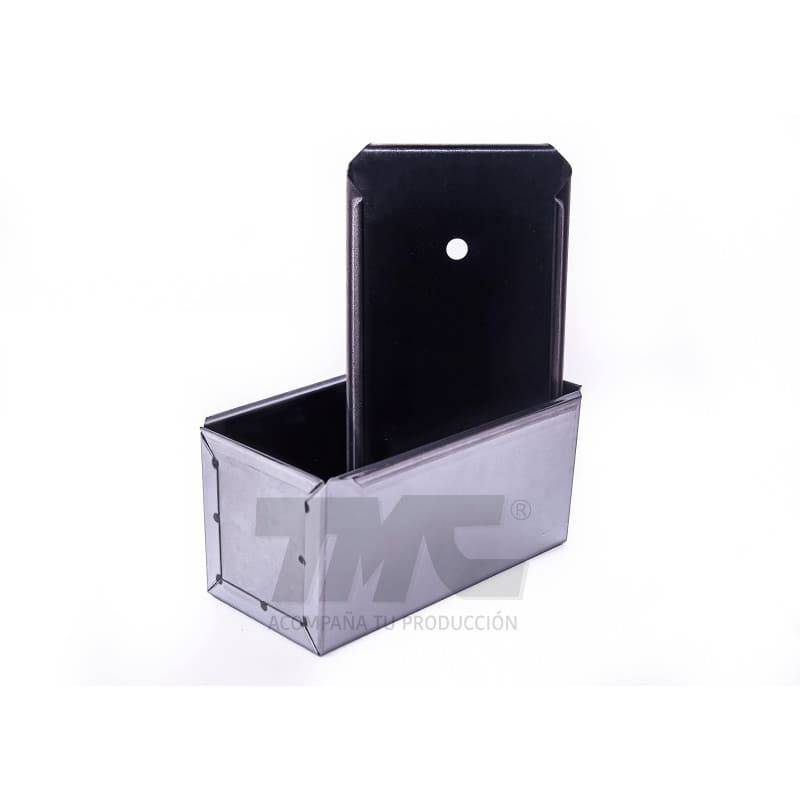Lactal Aluminizado Teflón Negro Con Tapa 20X10X10 Cm
